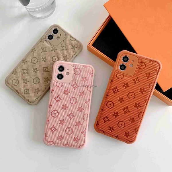 Cajas de teléfonos celulares Top Designer Leather para iPhone 13 Pro Max 12 mini 11 xs xr x 8 7 Además diseñadores de moda, imprima la portada de la parte posterior de lujo Q240410