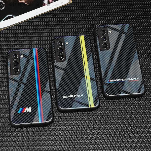 Estuches para teléfonos celulares TPU Vidrio templado BMW VW Ford Estuches para teléfonos para Samsung Galaxy S8 S9 S10 S20 S21 S22 S23 plus Ultra FE Note 8 9 10 RS Fundas para teléfonos móviles Q231130