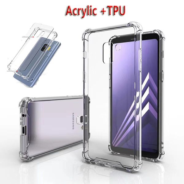 Estuches para teléfonos celulares Estuche acrílico transparente con parachoques, estuche rígido transparente para teléfono a prueba de golpes para iPhone 15 14 13 12 xr xs max Note 20U S22 A50 Huawei LG 34LI