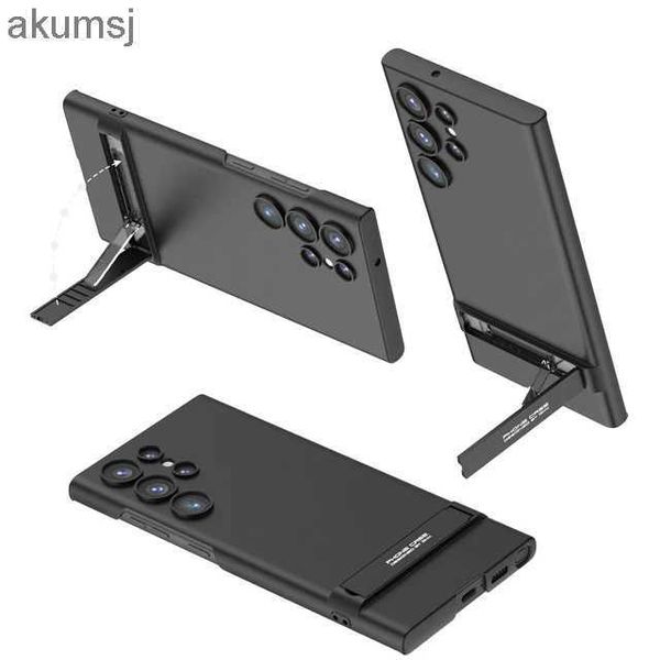 Cajas de teléfonos celulares Mate ultrafino para la piel para Samsung Galaxy S24 S23 Ultra Soporte de ajuste de caja Accesorios de cubierta protectora a prueba de golpes YQ240221