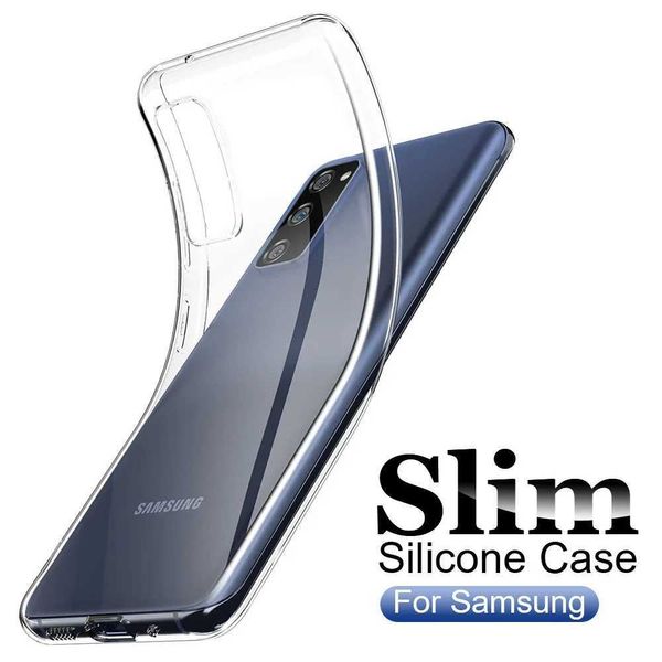 Cas de téléphone portable Étui soft ultra mince pour Samsung Galaxy S23 S22 S21 S20 Note 20 Ultra 10 S10 S9 plus 9 8 Clear Silicone Back Case Cover Shell 240423