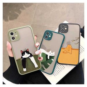 Étuis de téléphone portable Divers styles Cat Phone Case pour iPhone 15 13 12 11 14 Pro Max Mini 14 Plus Shell SE2020 8 7 Plus X XS XR Couvertures arrière antichoc L230823