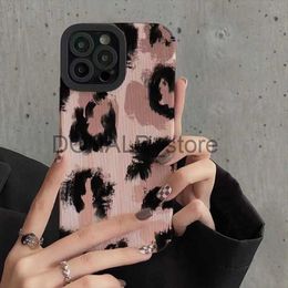 Coques de téléphone portable Vintage Leopard Print Phone Case pour iPhone 13 12 11 14 Pro Max MiNi 6 6S 7 8 14 plus X XS XR Soft Silicone Shell Leopard Cover J230620