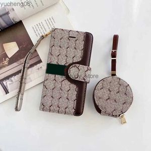 COSE TELEFOONE COSES Wallet Phonecase Designer Telefoons voor iPhone 14 Promax 13 12 11 Pro Max XSMax XR X/XS Flip Leather Case Card Holder Cover Yucheng06 Q240408