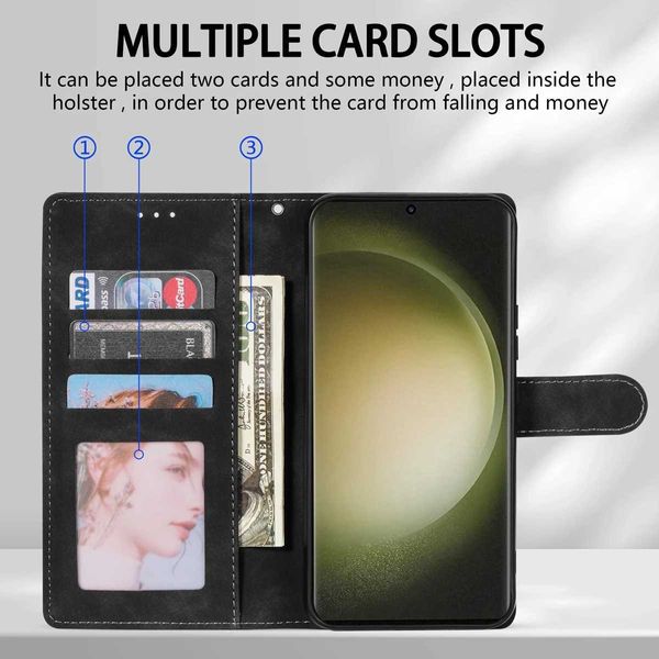 Études de téléphone portable Portefeuille Sket-Friendly Card Slot Stand Magnetic Flip Leather Case pour Galaxy S23 Fe S22 Ultra S21 Plus S20 S10 S9 S8