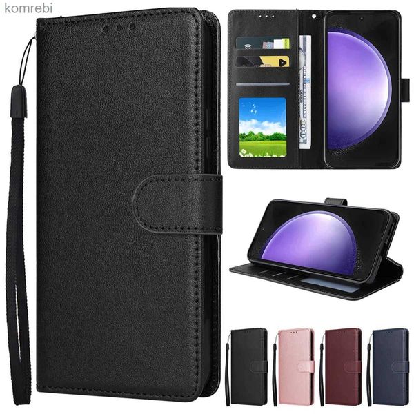 Étuis de téléphone portable Portefeuille avec support de cadre photo de carte Étui en cuir à rabat magnétique pour Samsung Galaxy S23 FE S23 Ultra S22 Plus S21 S20 S10 S9 S8L240110