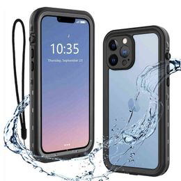 Étuis pour téléphones cellulaires Étui étanche pour IPhone 14 13 12 11 Pro Max XS Max XR Étui Clear Armor Cover Plongée sous-marine Natation Sports de plein air Shock Etui T220921