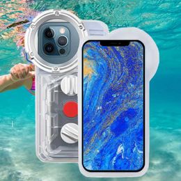 Mobiele telefoonhoesjes Waterdichte telefoonhoes voor iPhone 14 Pro Max /13/12/13 Pro Max Duikbehuizing Onderwater beschermhoes Zwemmen Snorkelen L230823