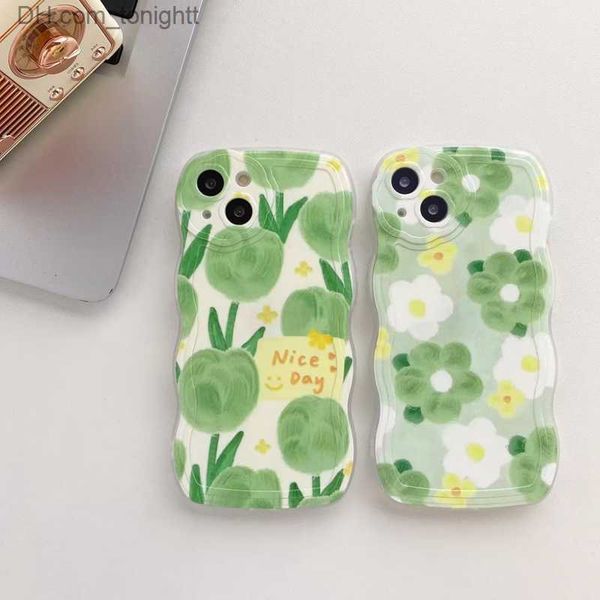 Cajas del teléfono celular Wave Heart Love Print Fundas de TPU suaves para iPhone 14 Pro Max 13 12 11 X XR XS 8 7 Plus Iphone14 Flor Mariposa Estrella Sonrisa Z230731