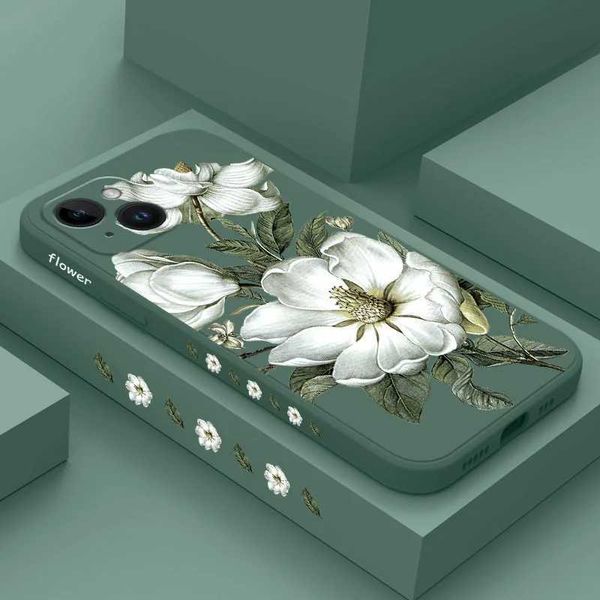 Cas de téléphones portables Case de téléphone Wild Flowers pour iPhone 15 14 12 11 Pro Max Mini XR XSS SE2020 8 7 Plus 6 6S Plus Couverture J240426