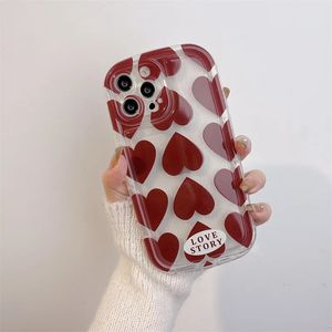 Coque de téléphone portable en Silicone, étui d'amour rouge vin pour iPhone 14 13 12 11 Pro XS MAX XR 7 8 Plus Mini SE2020 231026