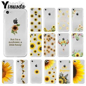 Casos de teléfonos celulares Yinuoda Sunflower Luxury Unique Diseño Cover para iPhone 8 7 6 6s Plus X XS MAX 5 5S SE 2020 XR Cubierta móvil D240424