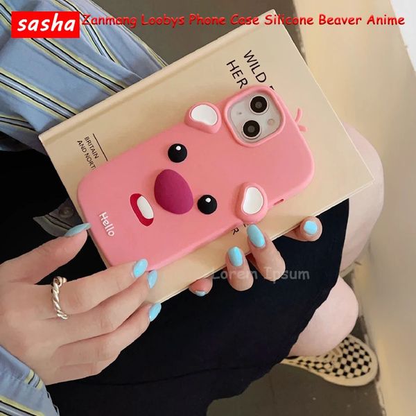 Cas de téléphone portable Zanmang Loopy Anime Case Beaver Iphone 12 13 14 15 Série Couverture Silicone Full Wrap Mignon Mode Téléphone Portable Cadeaux 231021