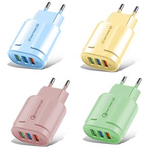 Chargeur de téléphone portable USB PD Tête de charge rapide à double port Chargeur mural 3A Chargeur rapide