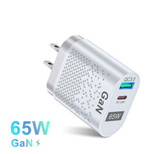 Handy-Ladegeräte 65-W-GaN-PD-Schnellladegerät für Mobiltelefone, europäischer/amerikanischer/britischer/koreanischer/australischer Computeradapter