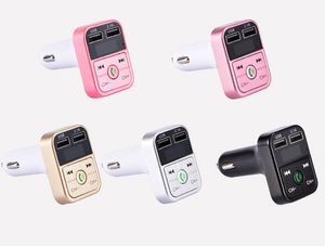 Chargeurs de téléphone portable Kit voiture mains libres sans fil Bluetooth transmetteur FM LCD lecteur MP3 chargeur USB 2.1A accessoires JJS32