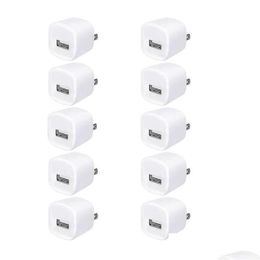 Mobiele telefoonladers Factory Outlet Square Style 5V 1A US Wall Charger USB Plug Adapter voor 5 6 7 8 X Android Mp3 Drop Deliver Telefoon DHSIP