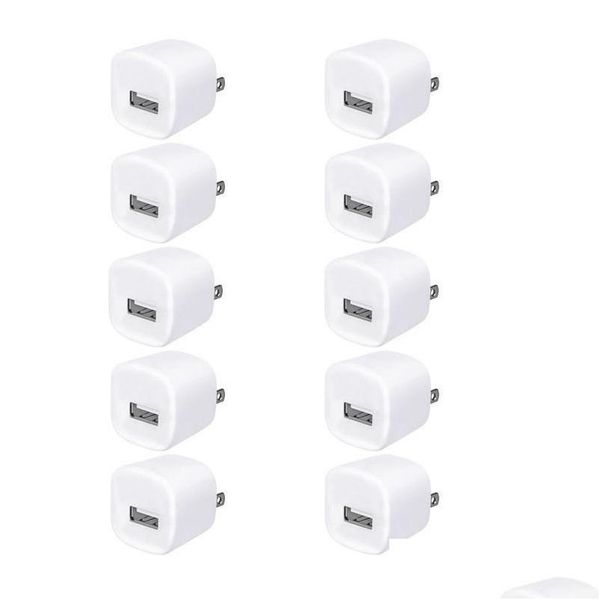 Cargadores de teléfono celular Salida de fábrica Estilo cuadrado 5V 1A Us Cargador de pared Adaptador de enchufe USB para 5 6 7 8 X Android Mp3 Drop Delivery Phone Dhwuu