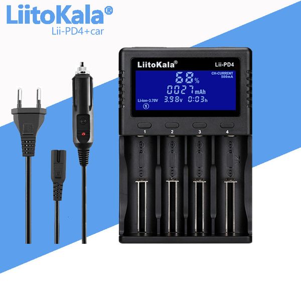 Cargadores de teléfono celular LiitoKala lii-PD4 Llii-PD2 Lii-S8 Lii-500 Lii-500S Lii-600 LCD 3.7V 1.2V 18650 26650 16340 14500 10440 18500 Cargador de batería 230206