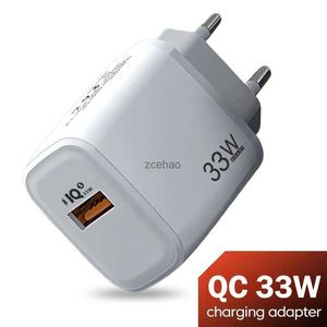 Cargadores de teléfono celular QC3.0 Carga rápida 33W Carga rápida USB A Cargador de teléfono móvil para Samsung Huawei EE. UU. UE Reino Unido Adaptador de cargador