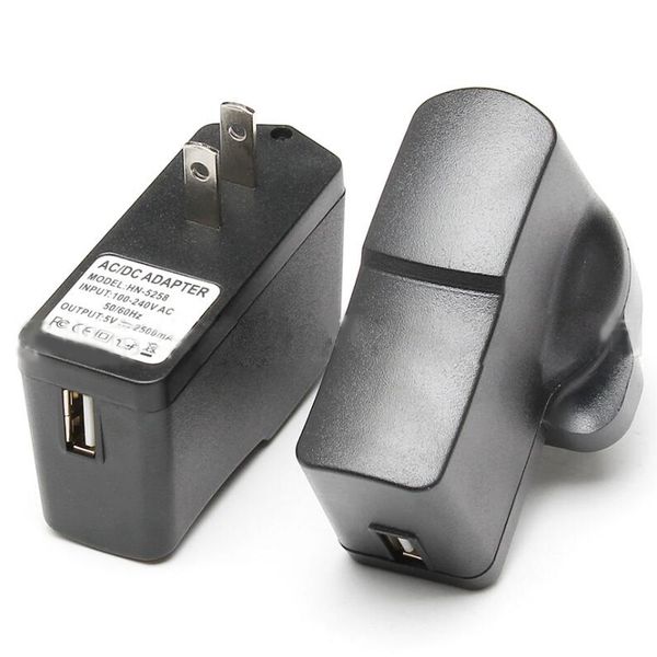 Cargadores de teléfono celular Pared rápidamente adaptable para EE. UU. UE Reino Unido AU Enchufe Cargadores de teléfono 5V 2.5A Cargador de pared USB Adaptador de corriente