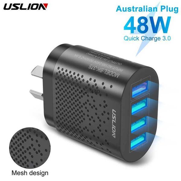 Chargeurs de téléphone portable USLION AU 48W 4 ports chargeur voyage chargeur rapide USB Type C chargeur rapide prise australienne chargeur de téléphone portable pour Sony