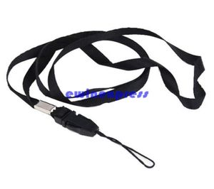 Mobiele telefoon Charms Barmen Black Lanyard Neck Riem voor ID Pass Card Badge mobiele telefoon Holder Camera7509717