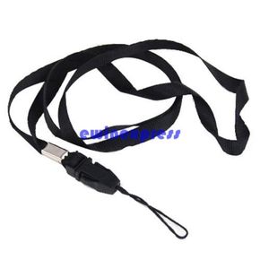 Mobiele telefoon Charms Barmen Black Lanyard Neck Riem voor ID Pass Card Badge mobiele telefoon Holder Camera5653623