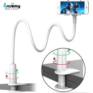 Cell Phone Clip on Stand Holder Grip Flexibele Lange Arm Goosendeck Bracket Mount Klem 11 PRO XR 7 Plus 8 6 Bed desktop