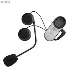 Auriculares para teléfono celular 1 UNIDS TCOM-SC Bluetooth Intercomunicador de Motocicleta Casco Auricular Inalámbrico Moto Cabeza Interfono Pantalla LCD Auricular FM YQ240304