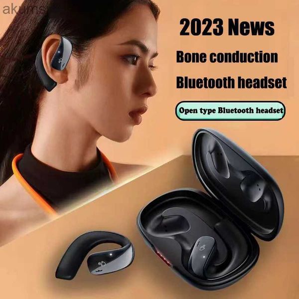 Écouteurs pour téléphones portables 2023 Nouveau T22 Conduction osseuse Bluetooth écouteur casque Mini sommeil sans fil casque sport jeu musique avec micro filles cadeau YQ240304