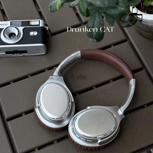 Auriculares para teléfono celular Auriculares de estilo americano Montado en la cabeza Ruido inalámbrico Bluetooth Cuello colgante Compacto y de alta estética portátilH240312