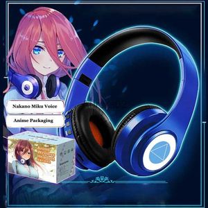 Mobiele telefoon-koptelefoon Anime Nakano Miku Cosplay-headset Bluetooth-hoofdtelefoon De typische Quintuplets Draadloze headset Oortelefoon Gaming-headset YQ231120