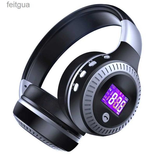 Auriculares para teléfono celular B19 Auriculares Bluetooth Auriculares inalámbricos sobre la oreja HiFi Estéreo AUX Tarjeta Micro SD Reproducir con micrófono YQ240202