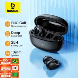 Écouteurs de téléphones portables BaseUS Airgo AS01 Clip de casque sans fil Headphone Bluetooth 53 2MIC ENC HAUTDEFINITION CALL RÉDUCTION DU NORT