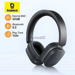 Écouteurs pour téléphones portables Baseus H1 ANC Casque sans fil hybride 40 dB Écouteur Bluetooth 5.2 4 micros ENC 40 mm Pilote sur l'oreille Casques 70H Playtime YQ240219