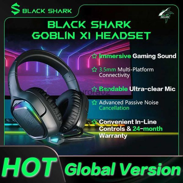 Auriculares para teléfono móvil Auriculares para juegos Black Shark Auriculares Goblin X1 Auriculares para juegos todo en 1 con micrófono flexible ultra claro Controlador dinámico de 50 mm YQ231120