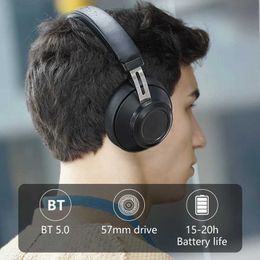 Écouteurs pour téléphones portables Bluedio BT5 casque sans fil Bluetooth 5.0 écouteurs filaire casque sur l'oreille mains libres Sport jeu écouteurs micro 57mm haut-parleur YQ240120