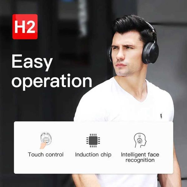 Cell Phone Earphones Bluedio H2 Wireless Bluetooth Headphones ANC Wireless Headset HIFI Sound Step Counting SD-Card Slot Cloud APP Earphone For MP3 YQ240120