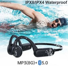 Écouteurs pour téléphones portables Écouteurs à conduction osseuse TWS Bluetooth sans fil IPX8/IPX4 casques d'oreille étanches écouteurs de sport légers pour Smartphone YQ240304