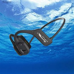 Mobiele telefoon koptelefoon Beengeleiding hoofdtelefoon IP68 Waterdichte draadloze Bluetooth-headset Ingebouwd 8GB geheugen voor zwemmen Hifi Oorhaak hoofdtelefoon YQ240202