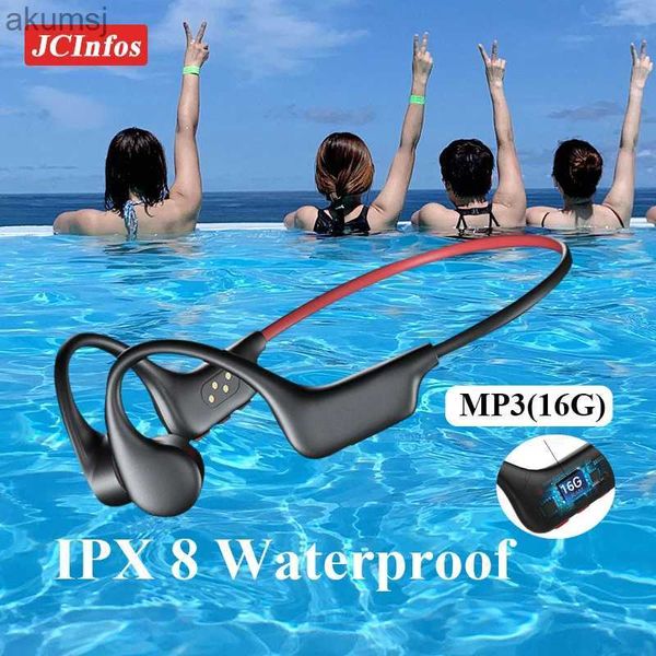 Auriculares para teléfono celular Auriculares de conducción ósea Auriculares MP3 Inalámbrico Bluetooth 5.3 Auriculares Natación Deportes IPX8 Impermeable con micrófono Gancho para la oreja Estéreo de alta fidelidad YQ240304