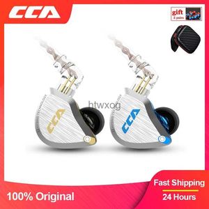 Écouteurs pour téléphones portables CCA C12 5BA + 1DD hybride suspendu dans l'oreille casque 12 pilotes unité HIFI DJ moniteur écouteurs écouteurs suppression de bruit filaire Gamer PC YQ240105