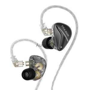 Écouteurs de téléphone portable CCA DUO dans l'oreille casque en métal moniteur écouteurs filaire écouteur HiFi Sport musique basse jeu casque YQ240219