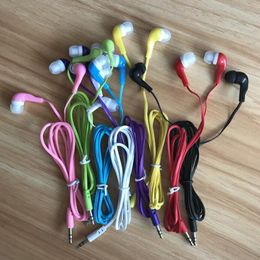 Mobiele telefoon-oortelefoon Kleurrijk Wit Zwart Paars In-ear Noodle-oortelefoon Mp3-speler Koptelefoon Goedkoop voor muziekspeler Vergadering Schoolklasgebruik