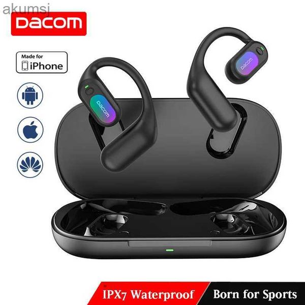 Auriculares para teléfono celular Dacom Auriculares Bluetooth IPX7 Auriculares inalámbricos a prueba de agua para deportes Conducción al aire libre Auricular Cancelación de ruido Auriculares inalámbricos YQ240304