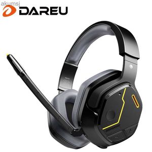 Mobiele telefoon koptelefoon DAREU Dual-mode Draadloos BT5.1 ENC Microfoon Gaming Headset 7.1 Surround Sound 50 mm Driver Over-ear oortelefoon voor / XBOX YQ240304