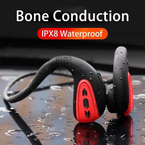 Écouteurs de téléphone portable DDJ Q1 extérieur IPX8 étanche natation sans fil Bluetooth casque lecteur MP3 8 heures Sport casque 8G mémoire plongée en cours d'exécution YQ240219