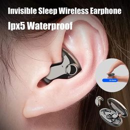 Auriculares de teléfonos celulares DIXSG Invisible Sleep inalámbrico Auriculares Bluetooth 53 Auriculares ocultos IPX5 Auriculares de control de toque de cancelación de ruido impermeable 230505