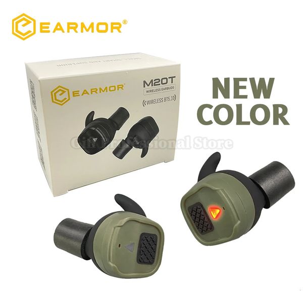 Écouteurs pour téléphones portables Earmor M20T sans fil Bluetooth Protection auditive Bouchons d'oreilles étanches à l'eau et à la poussière Militaire Tactique Anti-bruit Cache-oreilles NRR26db 231130